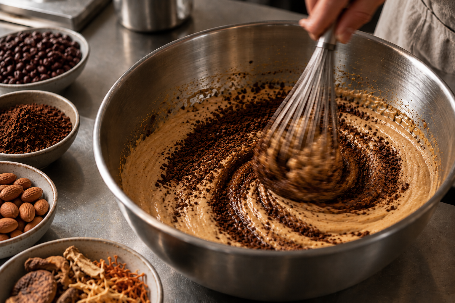 smart latte blend in a mixing bowl